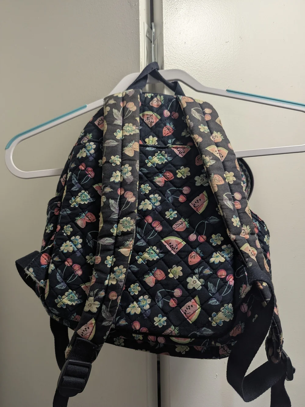 Vera Bradley Navy Floral Quilted Mini Backpack